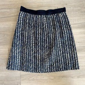 LOFT Navy Patterned Skirt